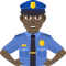 Man Police Officer- Dark Skin Tone emoji on Emojione